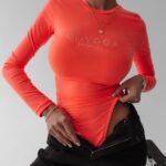 Body dopasowane Clarisse Ola Voga neonowy pomarańcz