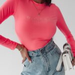 Body dopasowane Clarisse Ola Voga neonowy róż