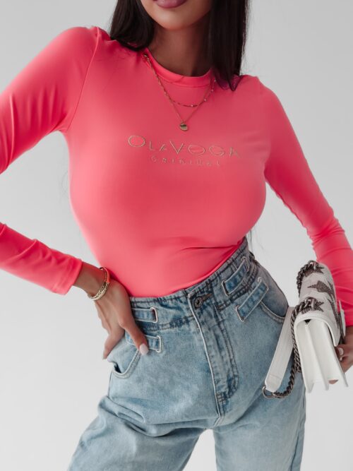 Body dopasowane Clarisse Ola Voga neonowy róż