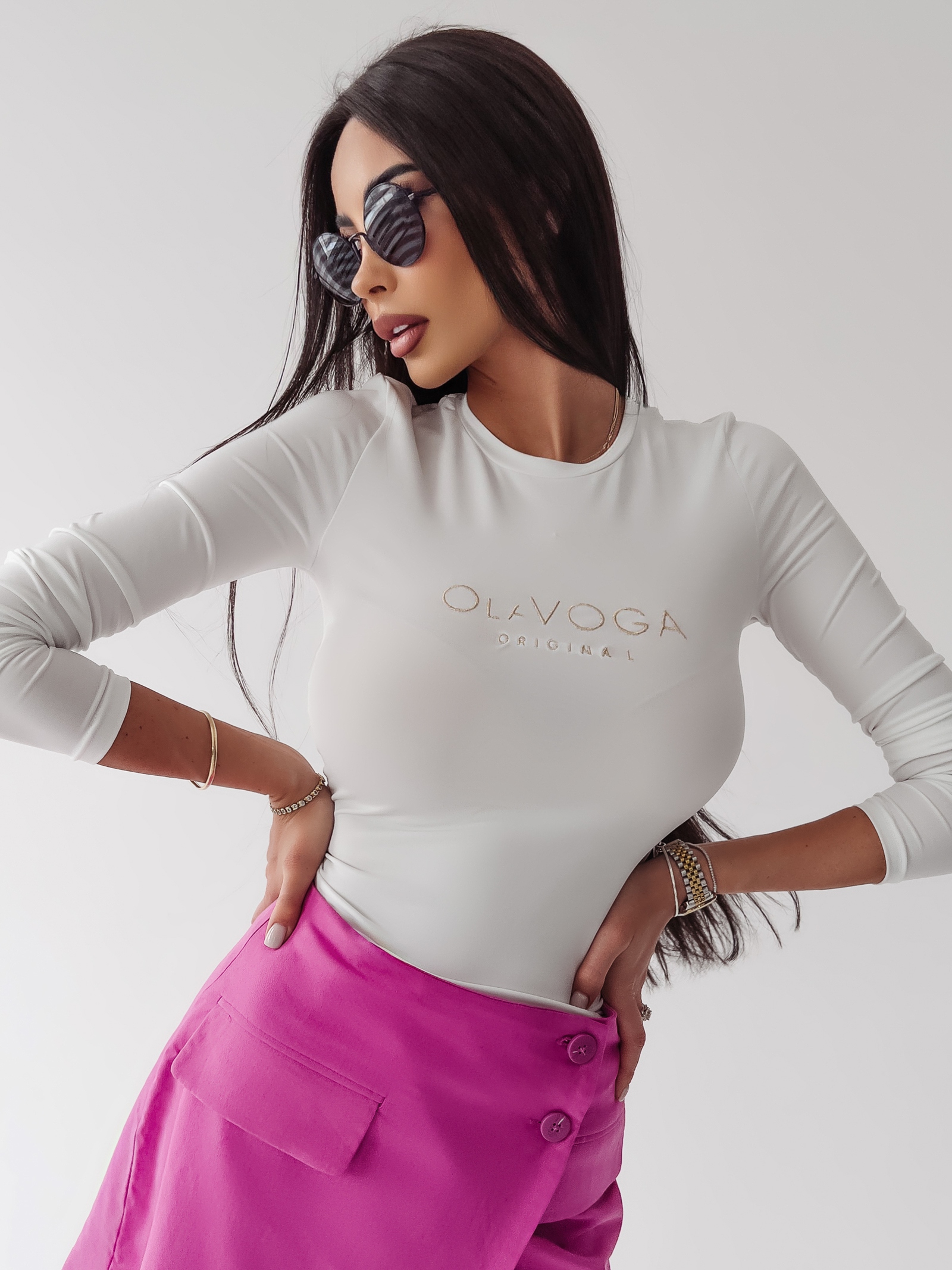 Body dopasowane Clarisse Ola Voga ecru