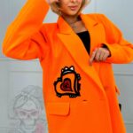 Marynarka/ żakiet Give Me Heart pomarańczowa