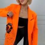 Marynarka/ żakiet Give Me Heart pomarańczowa