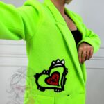 Marynarka/ żakiet Give Me Heart neonowa zielona