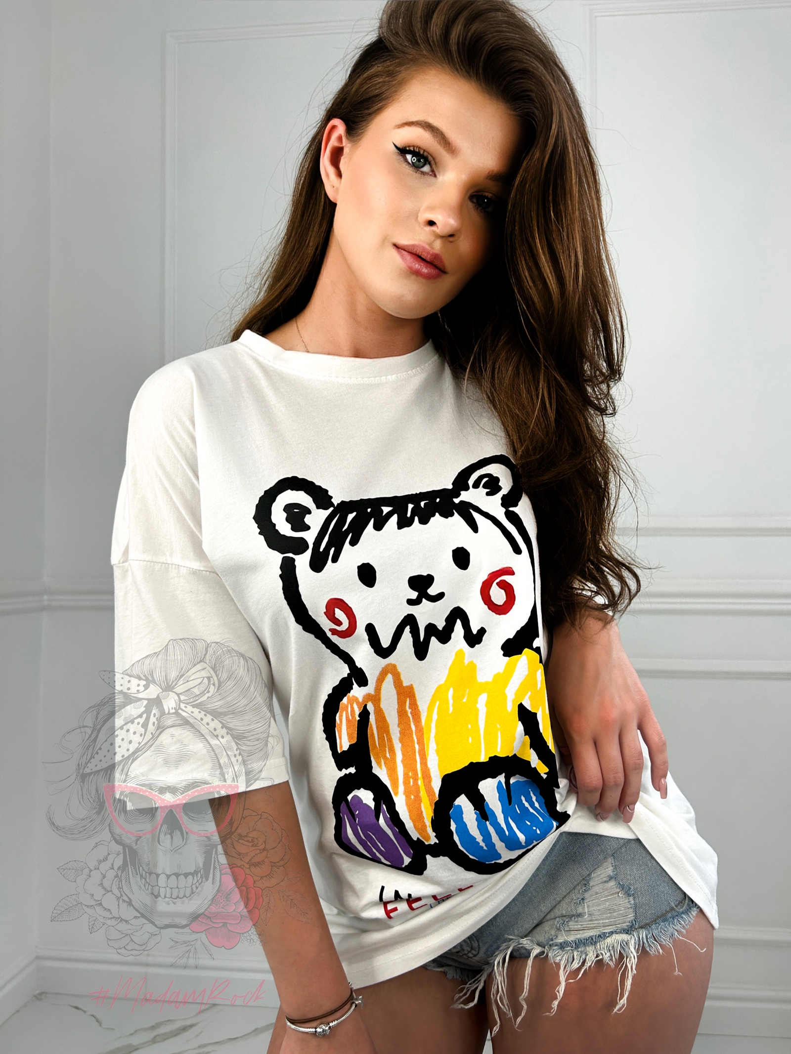 T-shirt bawełniany Bear Intense biały T-shirt bawełniany Bear Intense biały