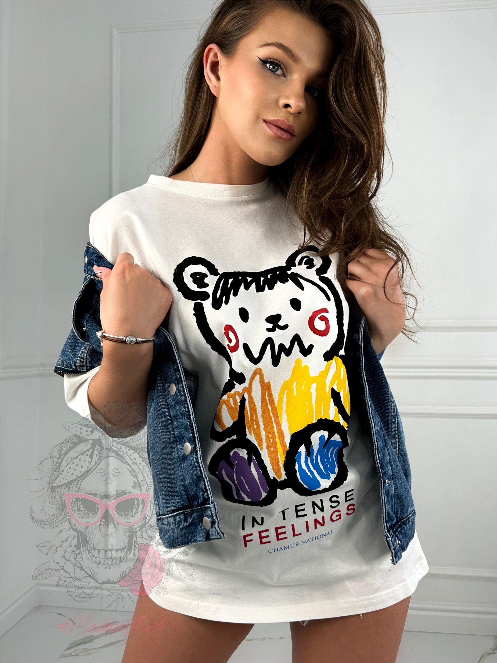 T-shirt bawełniany Bear Intense biały T-shirt bawełniany Bear Intense biały