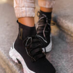 Buty sportowe skarpetki Madam Ortis czarne