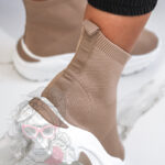 Buty sportowe skarpetki Madam Ortis III beżowe