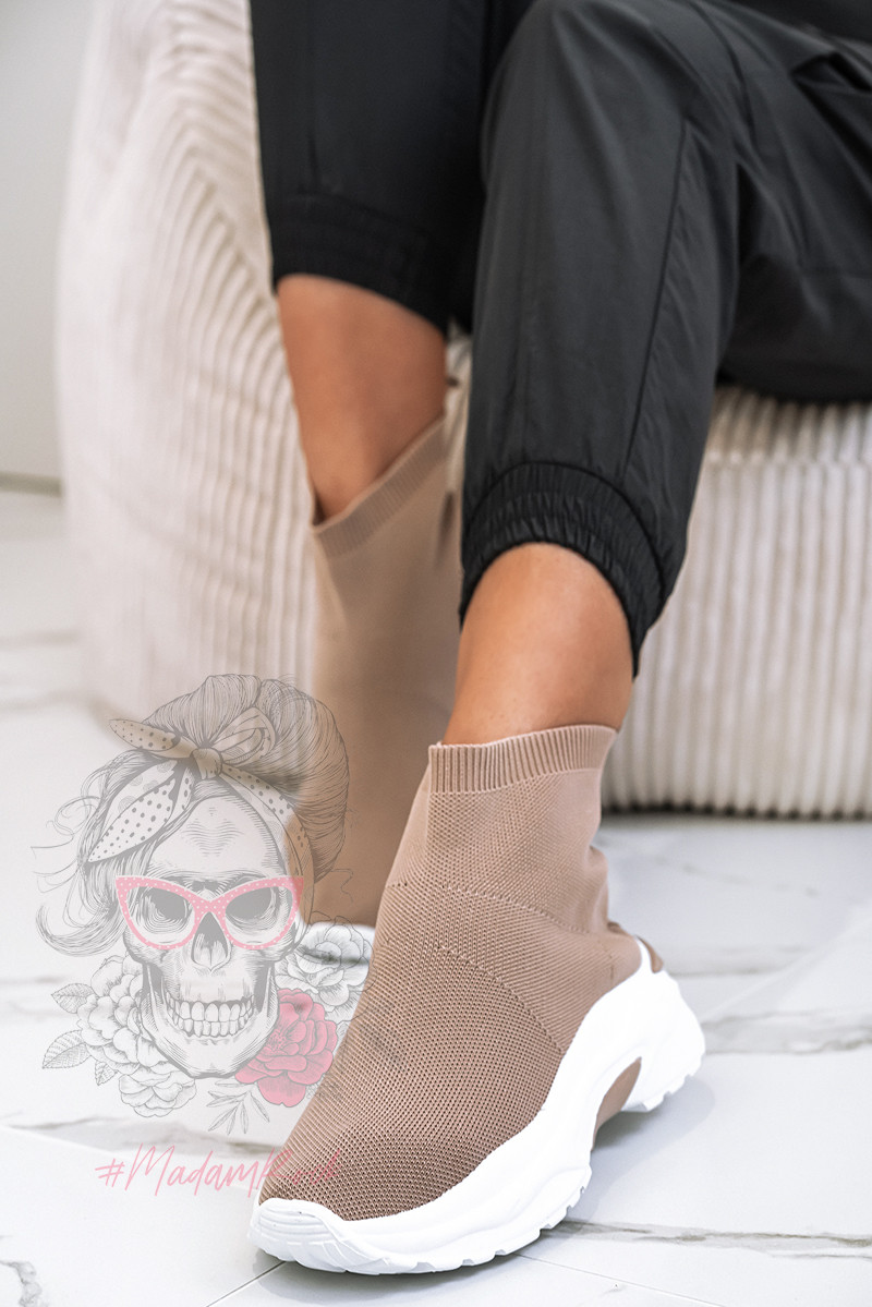 Buty sportowe skarpetki Madam Ortis III beżowe