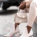 Botki z wycięciem Madam Eluo Light beżowe