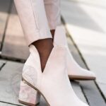 Botki z wycięciem Madam Eluo Light beżowe