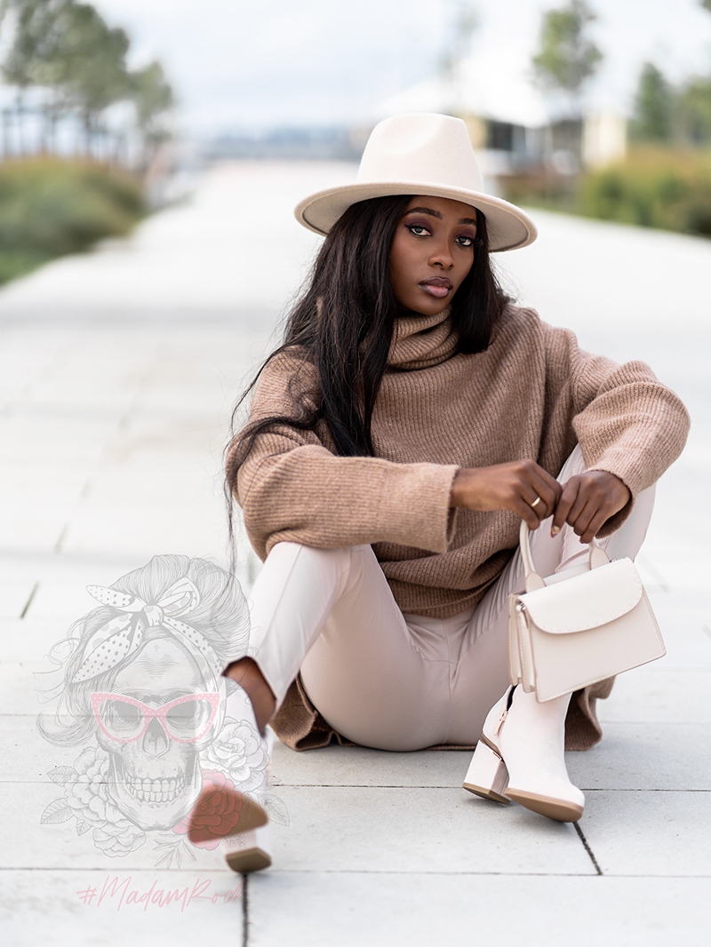 Botki z wycięciem Madam Eluo Light beżowe