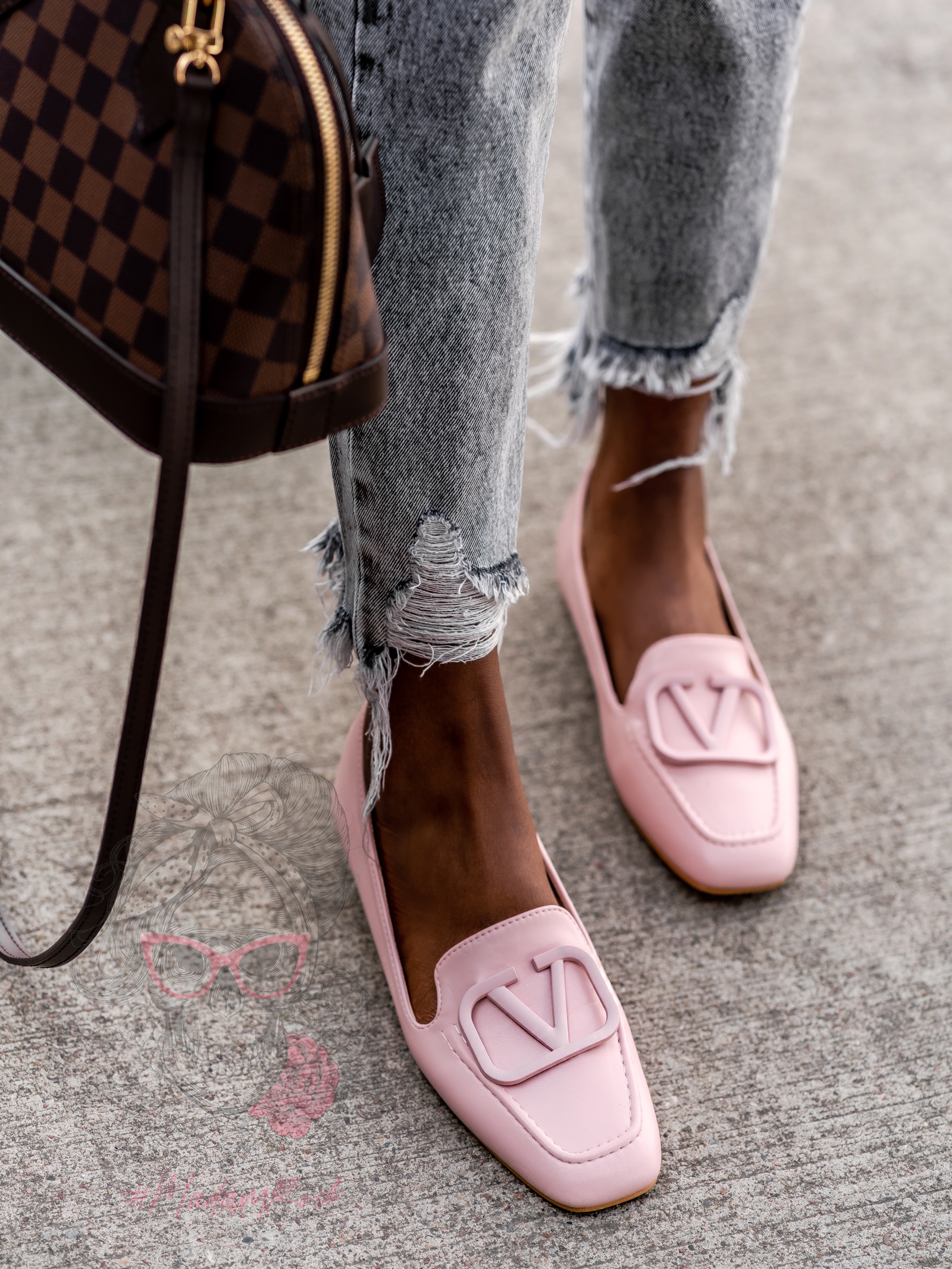 Mokasyny pastelowe Madam Botte pudrowe Mokasyny pastelowe Madam Botte pudrowe