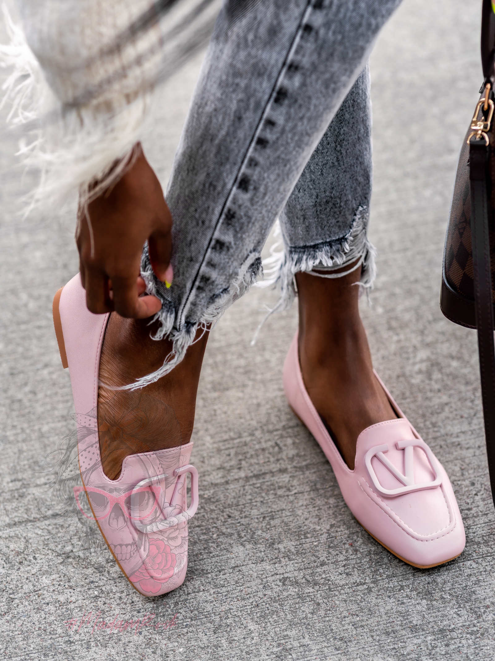 Mokasyny pastelowe Madam Botte pudrowe Mokasyny pastelowe Madam Botte pudrowe