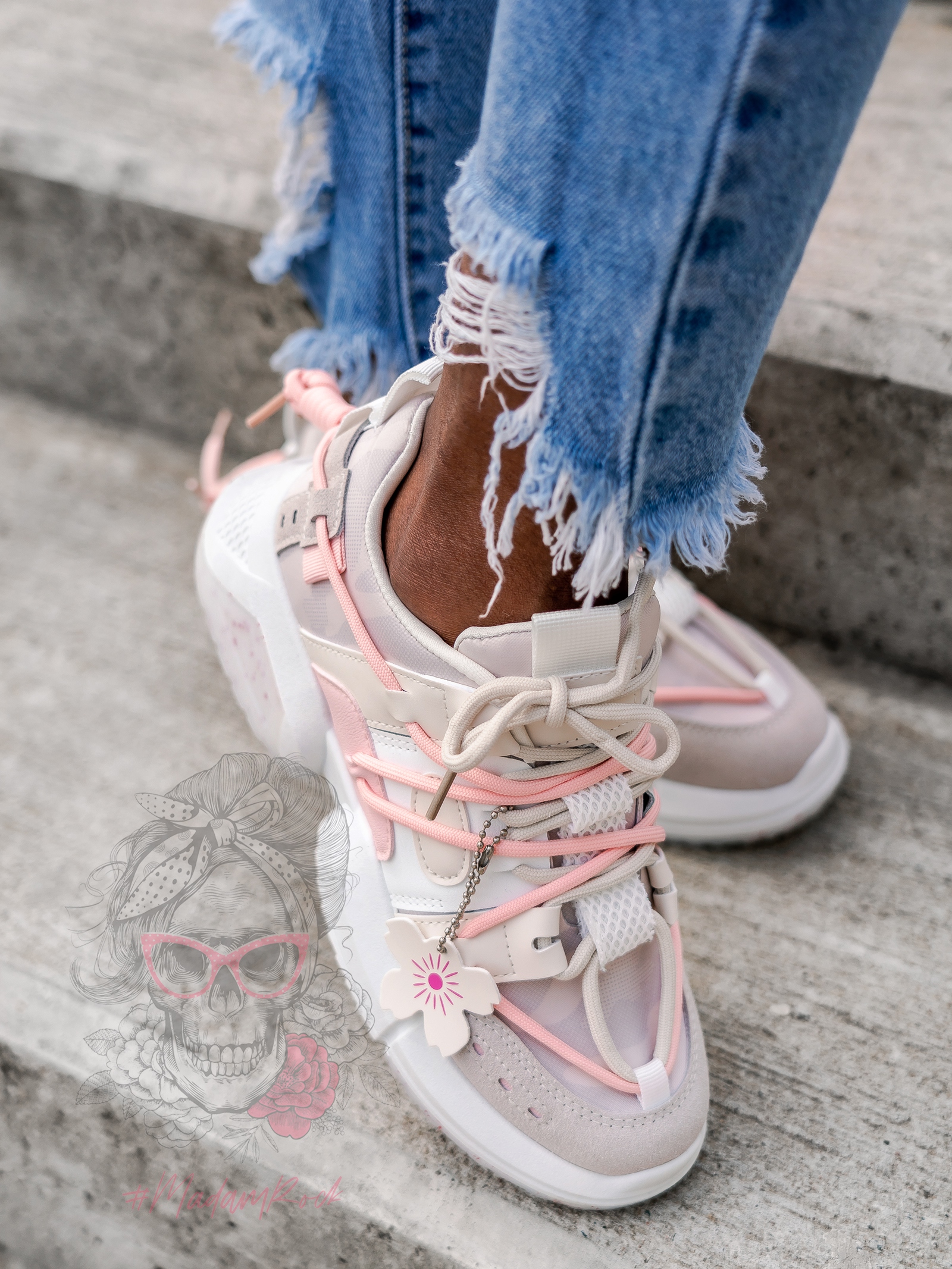 Buty sportowe Madam Gipsy pudrowe Buty sportowe Madam Gipsy pudrowe