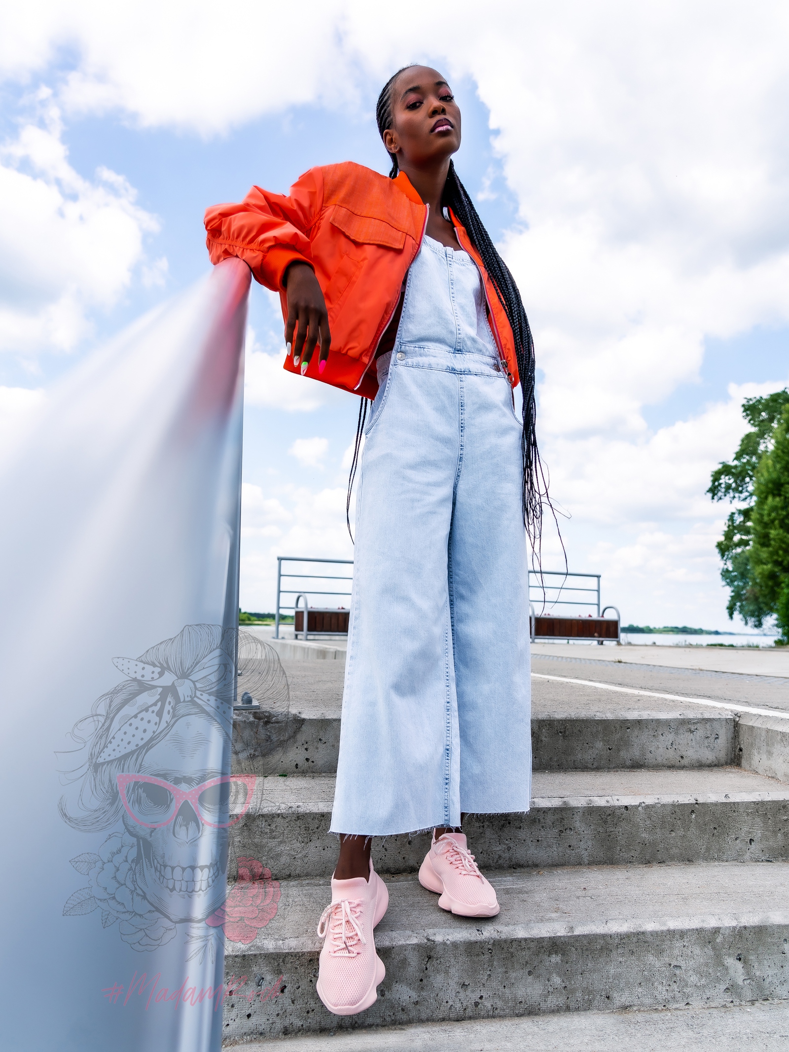 Buty sportowe Madam Rubis pudrowe