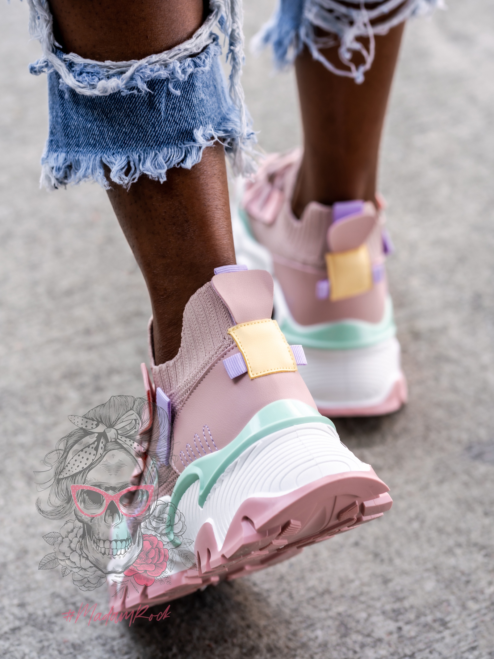 -wyprzedane-Buty sportowe Madam Runns III pudrowe -wyprzedane-Buty sportowe Madam Runns III pudrowe