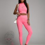 Komplet dopasowany Jenny Ola Voga różowy