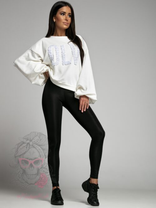 Bluza oversize Flower OLA VOGA ecru