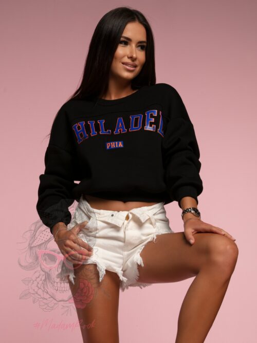 Bluza oversize z nadrukiem Ola Voga Philadel czarna