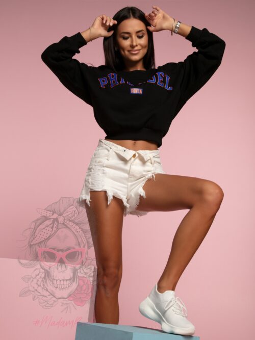 Bluza oversize z nadrukiem Ola Voga Philadel czarna