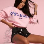 Bluza oversize z nadrukiem Ola Voga Philadel j.różowa