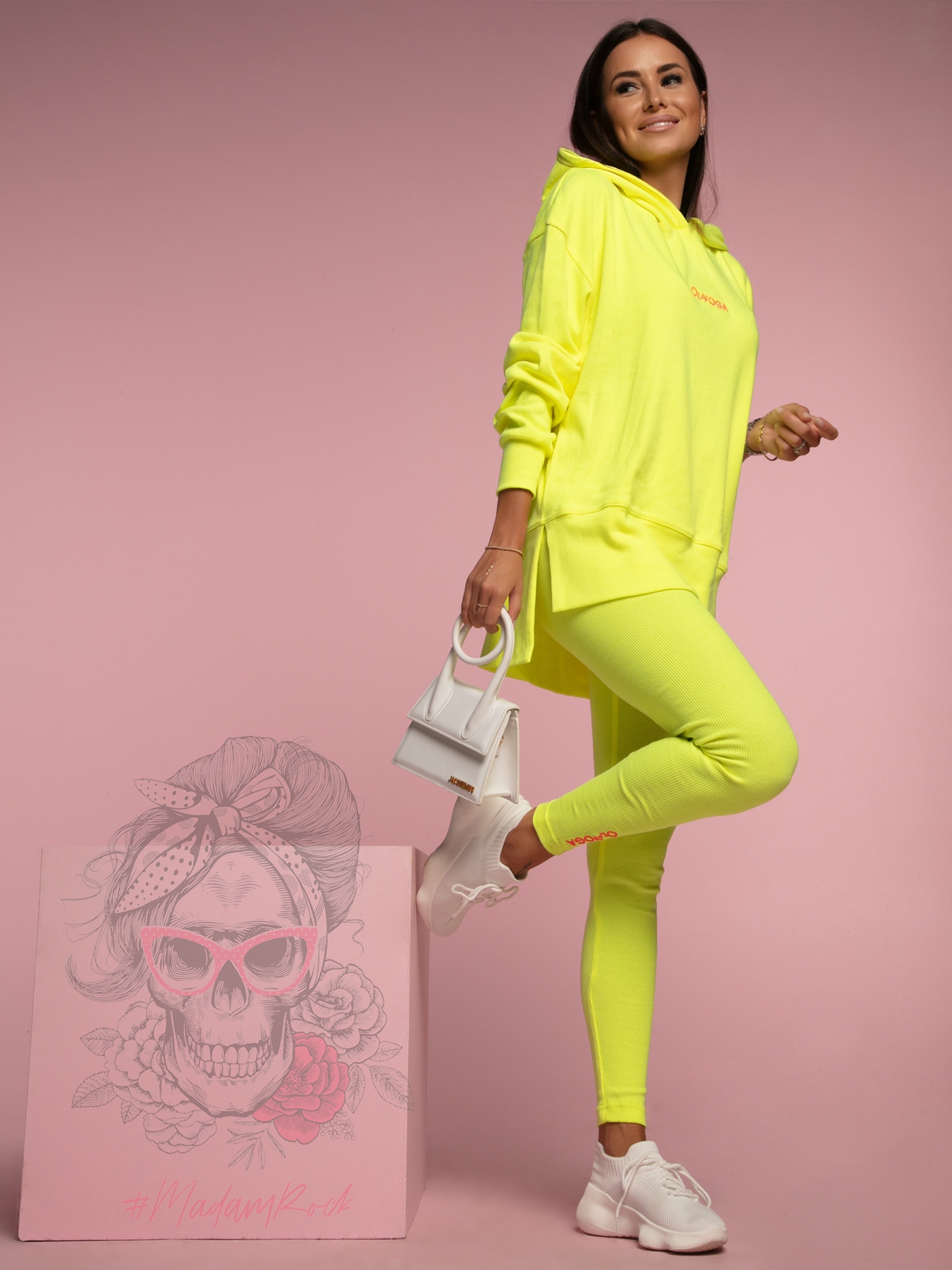 Komplet sportowy Amber Ola Voga limonkowy Komplet sportowy Amber Ola Voga limonkowy
