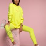 Komplet sportowy Amber Ola Voga limonkowy