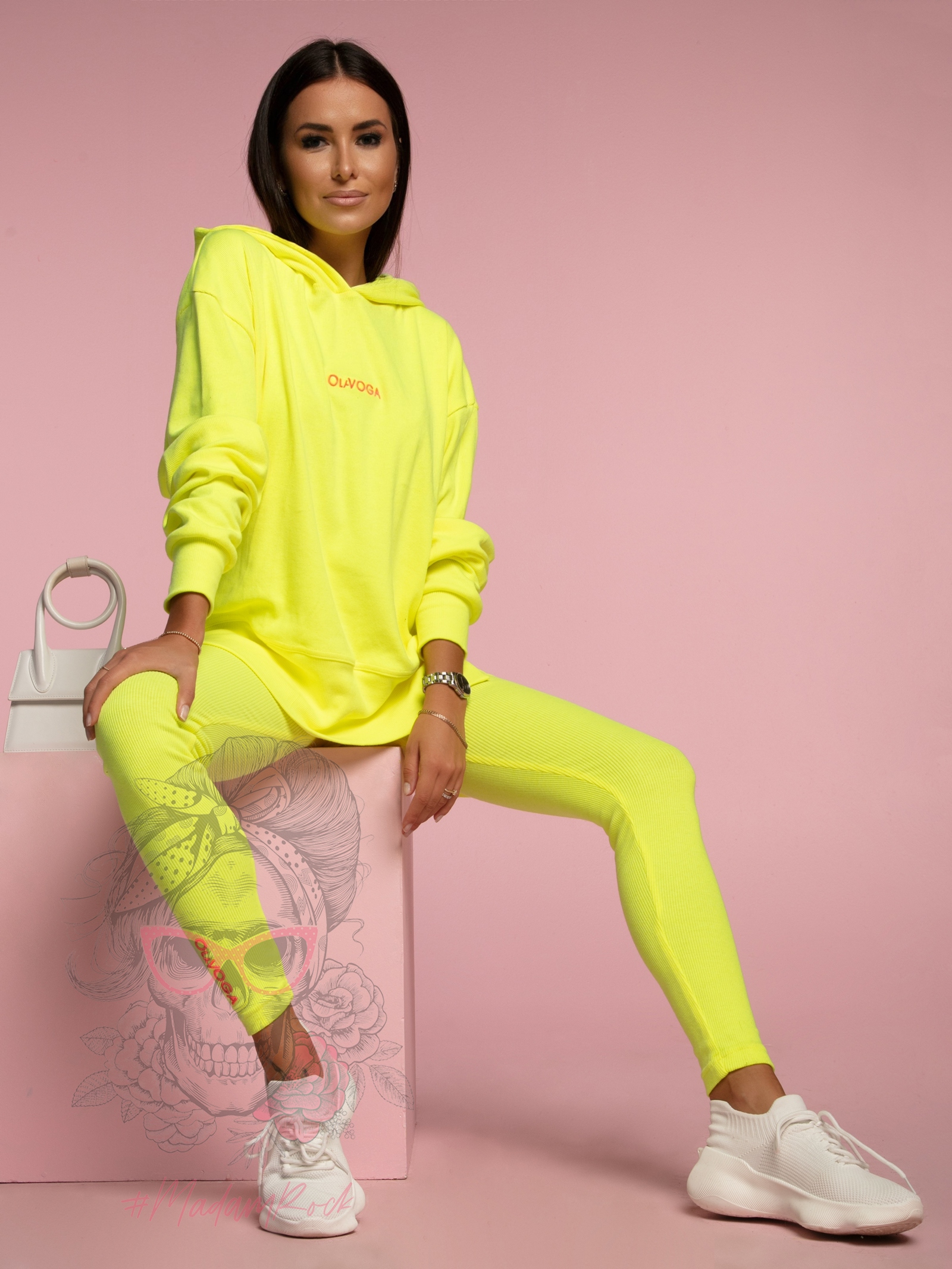 Komplet sportowy Amber Ola Voga limonkowy