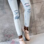 Botki krótkie Madam Oest beżowe