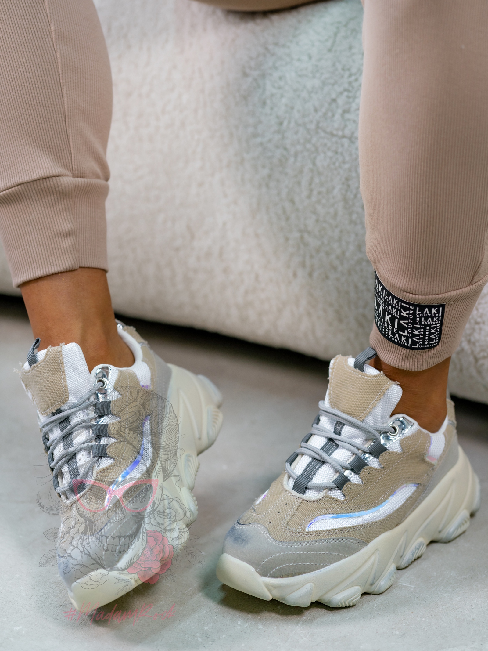 Buty sportowe Madam Lirot beżowe