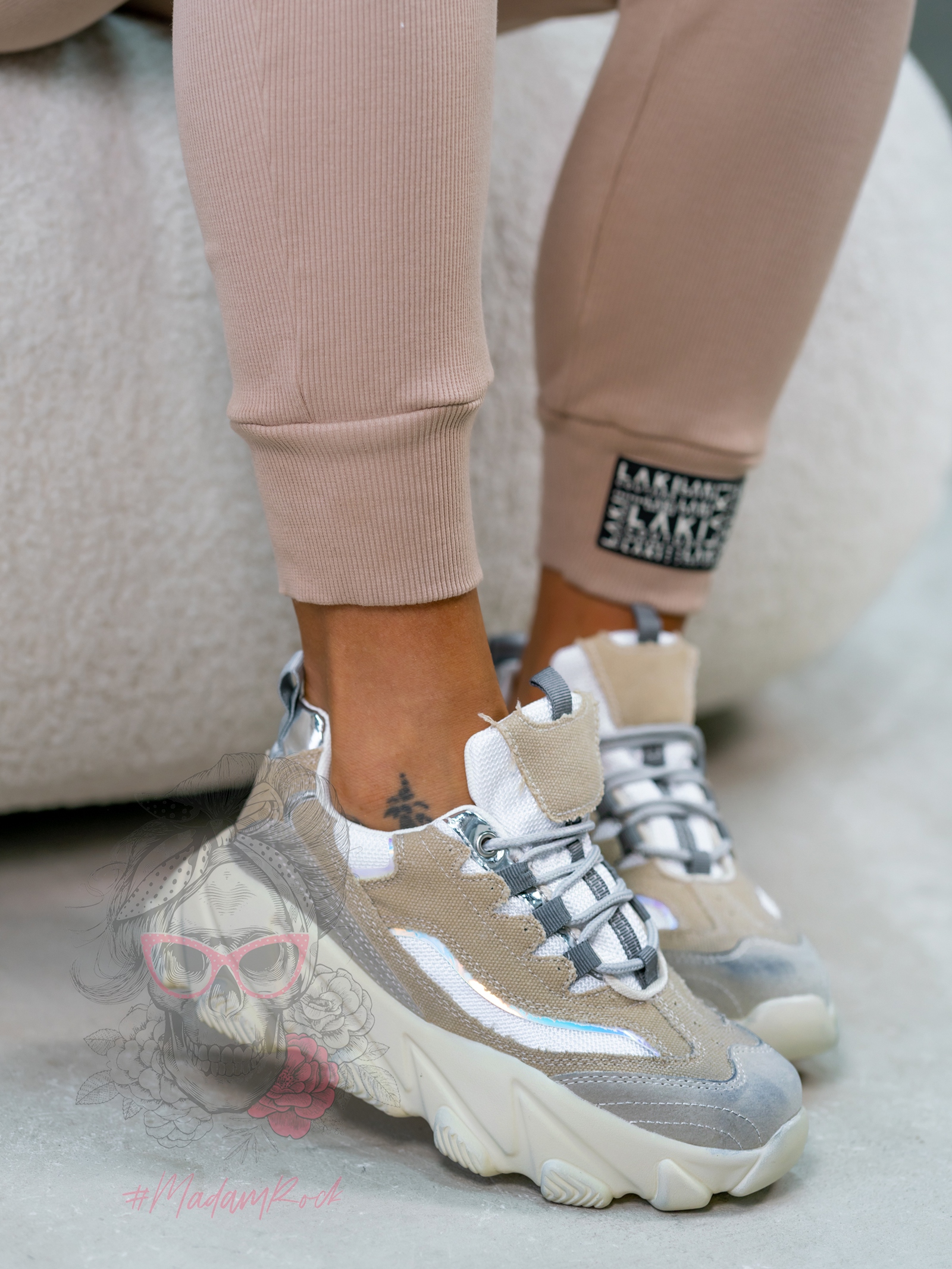 Buty sportowe Madam Lirot beżowe