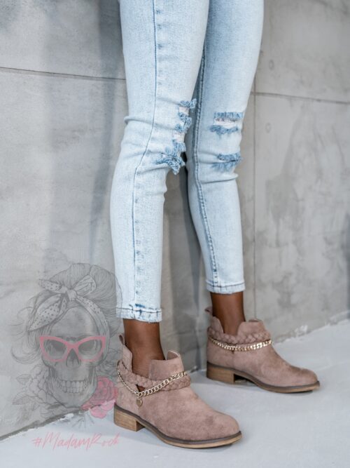 Botki krótkie Madam Oest cappuccino