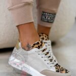 Trampki damskie Madam Aparts beżowe/ panterka