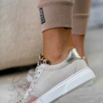 Trampki damskie Madam Aparts beżowe/ panterka