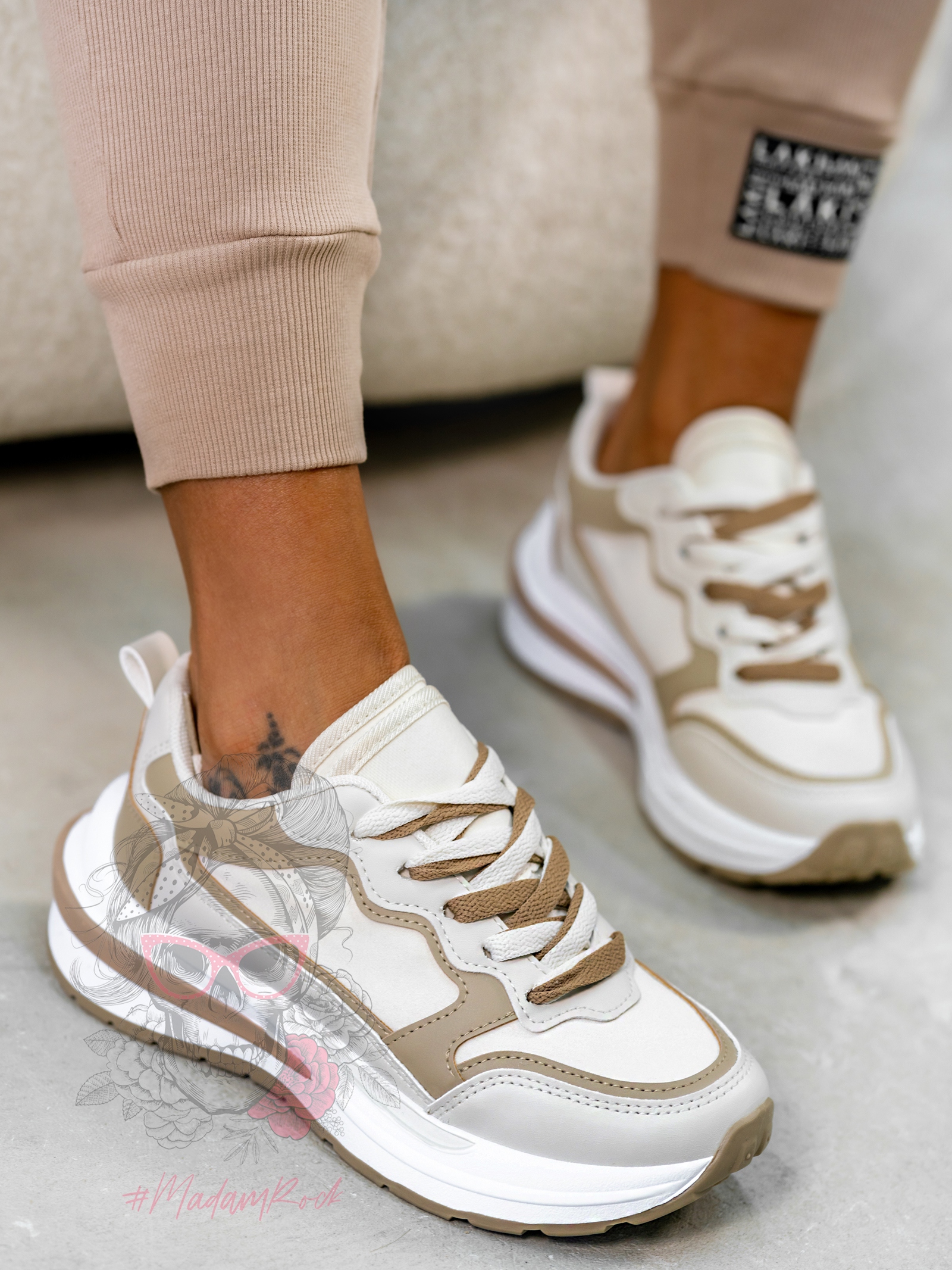 Buty sportowe Madam Vicet beżowe