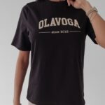 T-shirt bawełniany Terry Ola Voga czarny