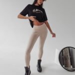 T-shirt bawełniany Terry Ola Voga czarny