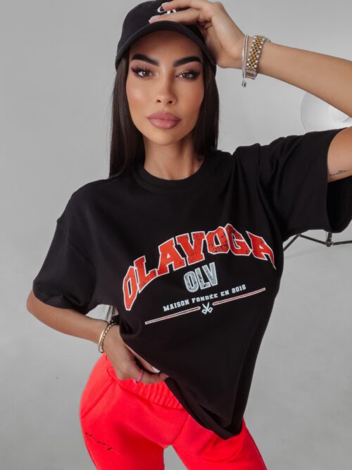 T-shirt oversize Negra Ola Voga czarny