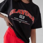 T-shirt oversize Negra Ola Voga czarny