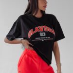 T-shirt oversize Negra Ola Voga czarny