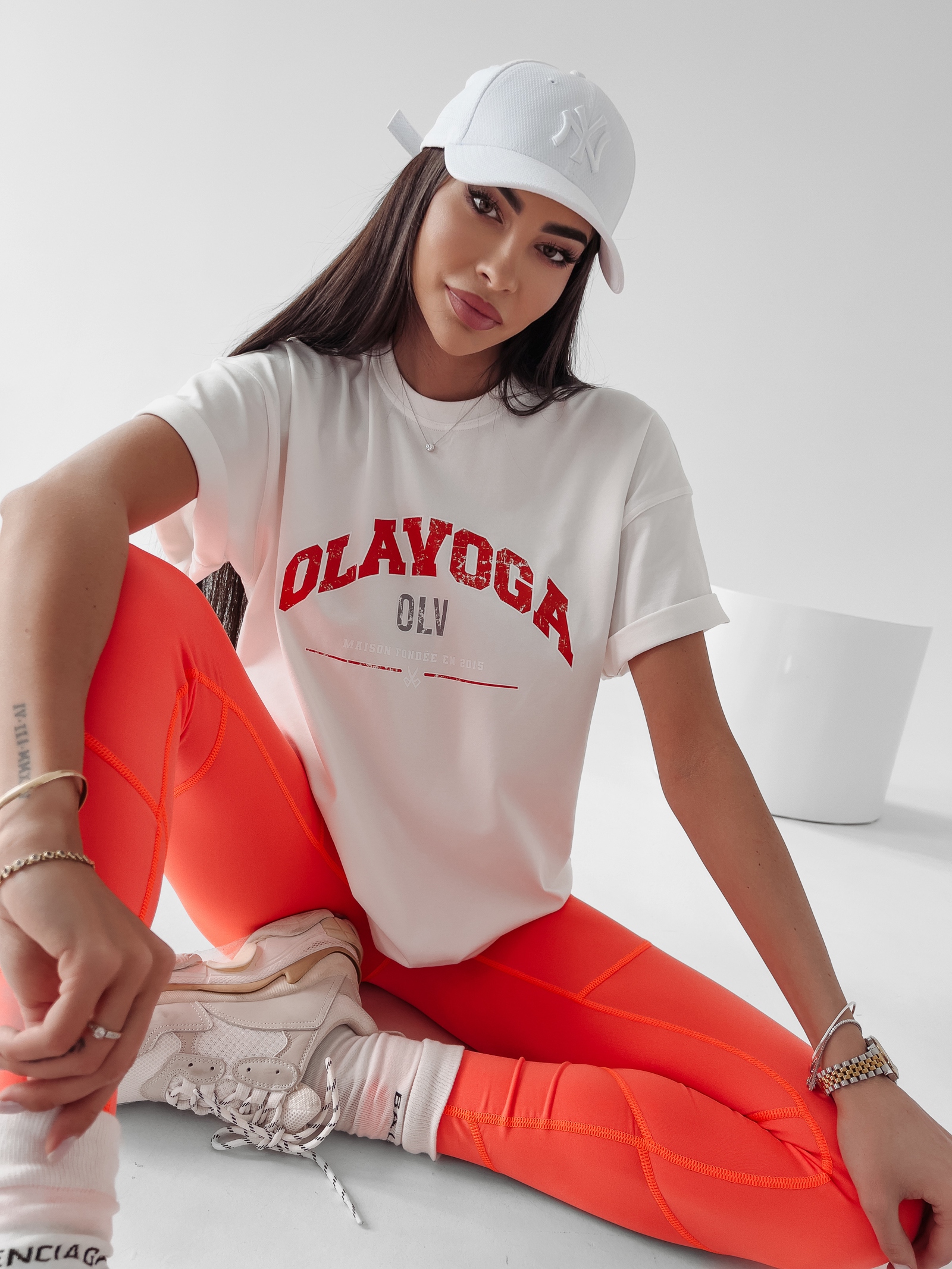 T-shirt oversize Negra Ola Voga ecru