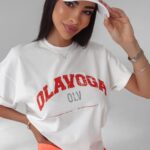 T-shirt oversize Negra Ola Voga ecru