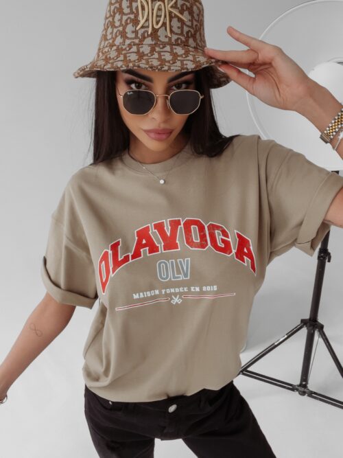 T-shirt oversize Negra Ola Voga khaki