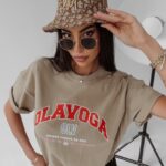T-shirt oversize Negra Ola Voga khaki
