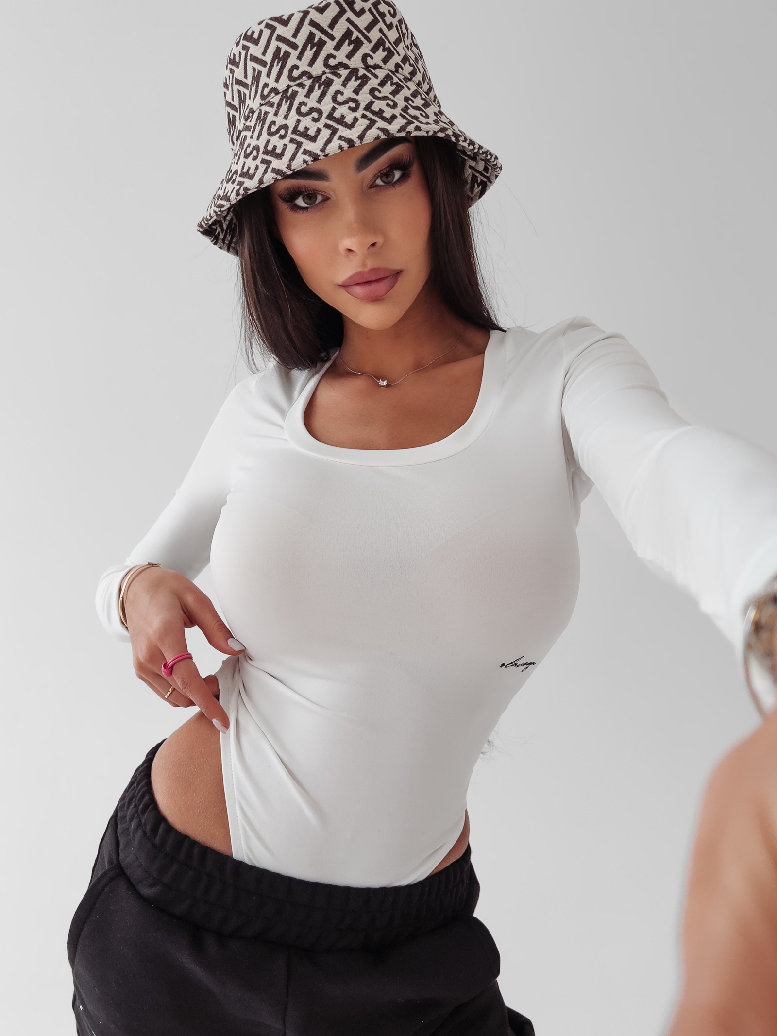 Body dopasowane Fango Ola Voga ecru