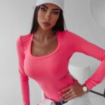 Body dopasowane Fango Ola Voga różowe