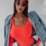 Body dopasowane Fango Ola Voga pomarańczowe