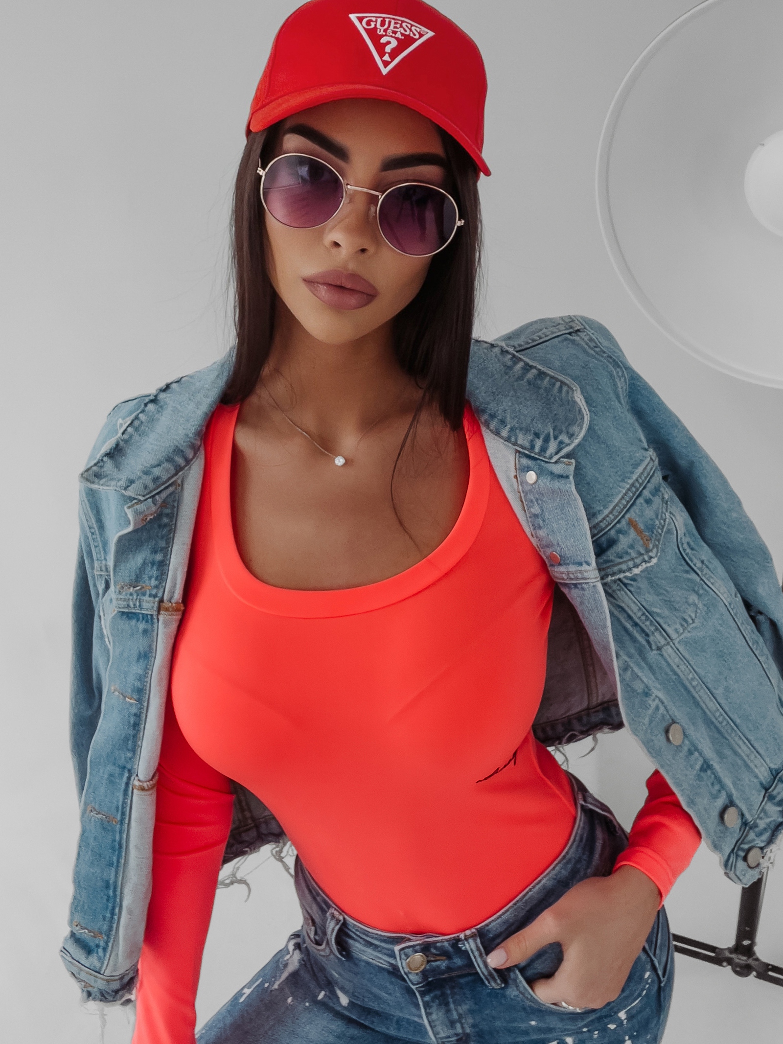 Body dopasowane Fango Ola Voga pomarańczowe