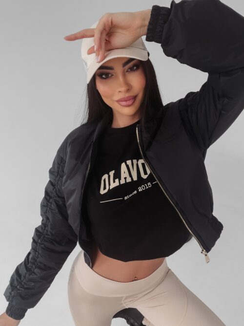 Kurtka krótka Emily Ola Voga czarna