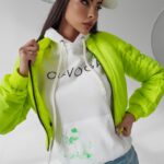 Kurtka krótka Emily Ola Voga limonkowa